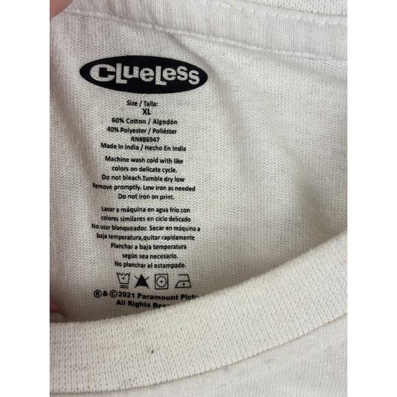 Clueless “As If” Graphic Tee Women’s XL White Retro 90s Movie Shirt - Picture 5 of 9